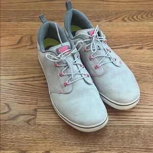 Nike Gray and Pink Golf Sneakers